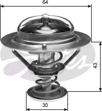 GATES TH27082G1 - Coolant thermostat / housing car-mod.net
