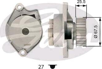 GATES WP0072 - Water Pump car-mod.net