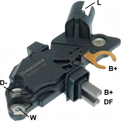GAUSS GA230 - Voltage regulator, alternator car-mod.net