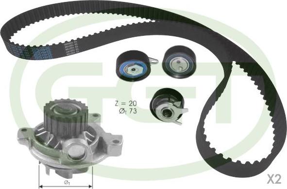 GGT KPA20052 - Water Pump & Timing Belt Set car-mod.net