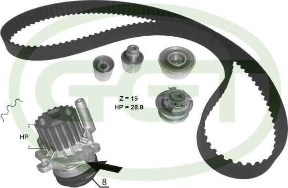 GGT KPA20100 - Water Pump & Timing Belt Set car-mod.net