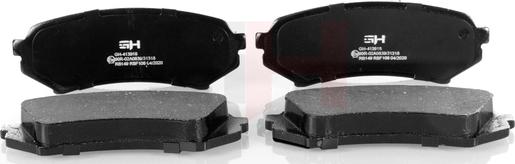 GH GH-413918 - Brake Pad Set, disc brake car-mod.net