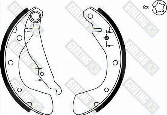 Girling 5185429 - Drum Brake Shoe Set car-mod.net