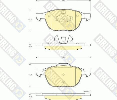 Girling 6411882 - Brake Set, disc brakes car-mod.net