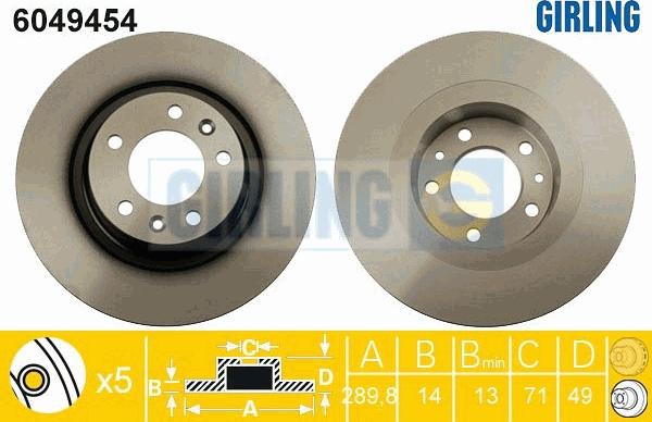 Girling 6049454 - Brake Disc car-mod.net