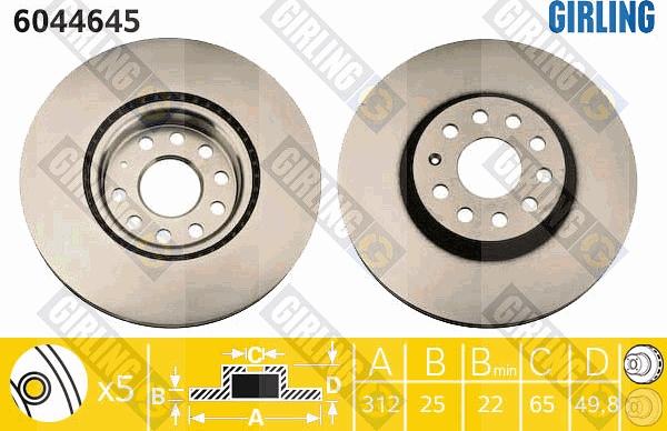 Girling 6044645 - Brake Disc car-mod.net