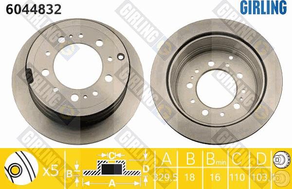 Girling 6044832 - Brake Disc car-mod.net