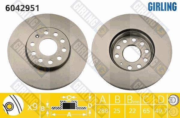 Girling 6042951 - Brake Disc car-mod.net