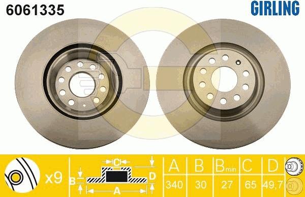 Girling 6061335 - Brake Disc car-mod.net