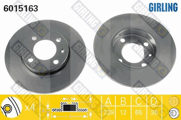 Girling 6015163 - Brake Disc car-mod.net