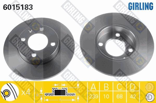 Girling 6015183 - Brake Disc car-mod.net