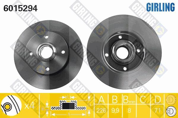 Girling 6015294 - Brake Disc car-mod.net