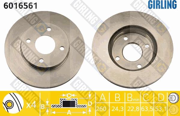 Girling 6016561 - Brake Disc car-mod.net
