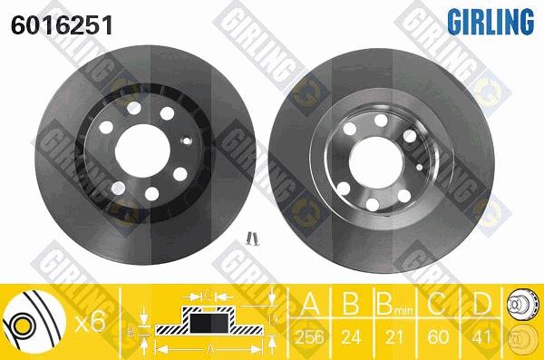 Girling 6016251 - Brake Disc car-mod.net
