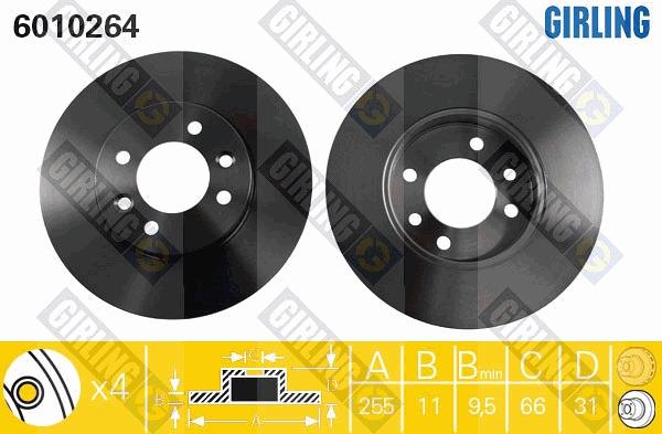 Girling 6010264 - Brake Disc car-mod.net