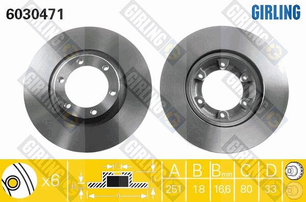 Girling 6030471 - Brake Disc car-mod.net