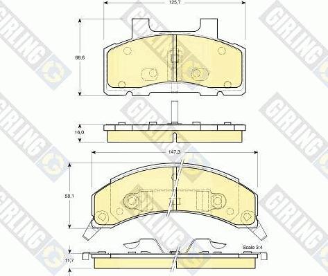 Girling 6140054 - Brake Pad Set, disc brake car-mod.net