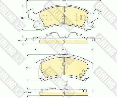 Girling 6140025 - Brake Pad Set, disc brake car-mod.net