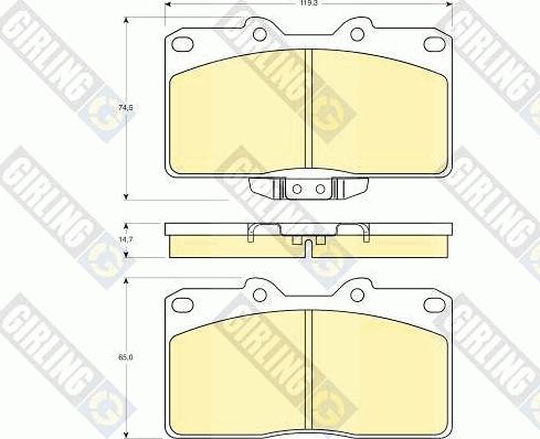 Girling 6140769 - Brake Pad Set, disc brake car-mod.net