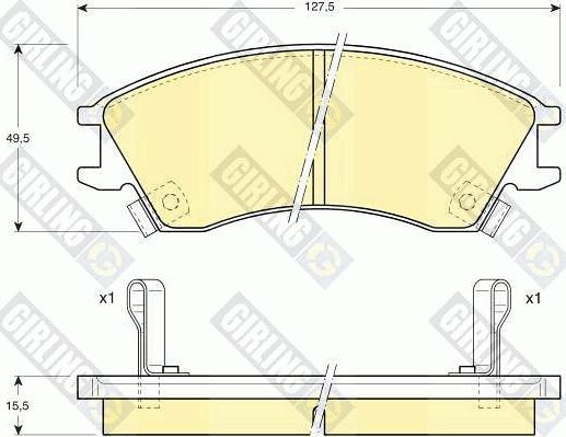 Girling 6109929 - Brake Pad Set, disc brake car-mod.net