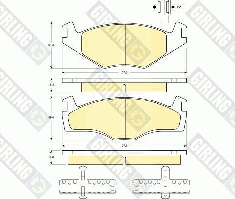 Girling 6104595 - Brake Pad Set, disc brake car-mod.net
