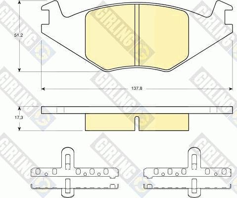 Girling 6104635 - Brake Pad Set, disc brake car-mod.net