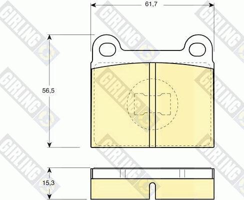 Girling 6106482 - Brake Pad Set, disc brake car-mod.net