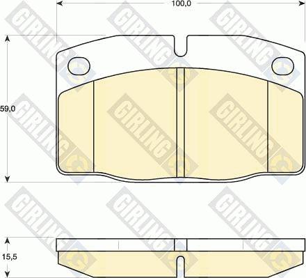 Girling 6101999 - Brake Pad Set, disc brake car-mod.net