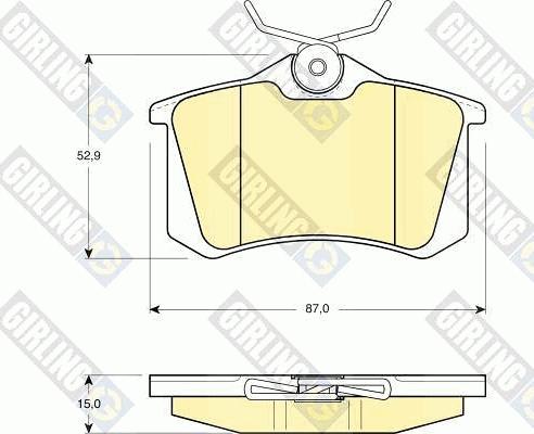 Girling 6108231 - Brake Pad Set, disc brake car-mod.net