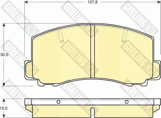 Girling 6103129 - Brake Pad Set, disc brake car-mod.net