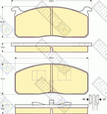 Girling 6102339 - Brake Pad Set, disc brake car-mod.net