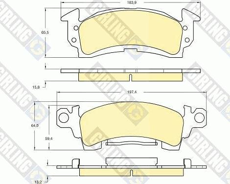 Girling 6107425 - Brake Pad Set, disc brake car-mod.net