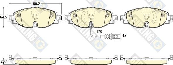 Girling 6119561 - Brake Pad Set, disc brake car-mod.net