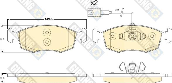 Girling 6119002 - Brake Pad Set, disc brake car-mod.net