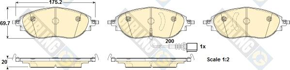 Girling 6119184 - Brake Pad Set, disc brake car-mod.net