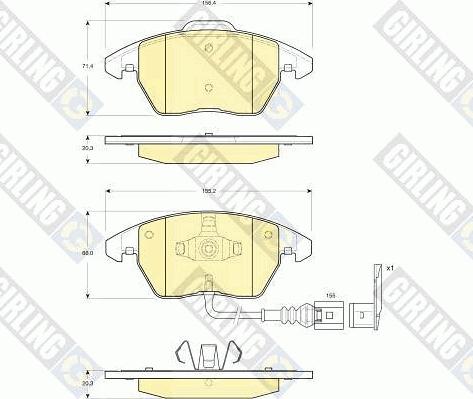 Girling 6115502 - Brake Pad Set, disc brake car-mod.net