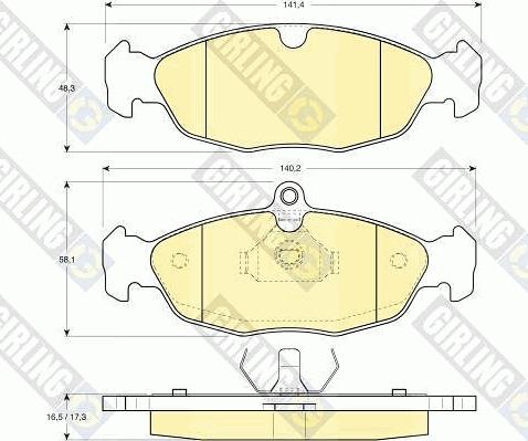 Girling 6110402 - Brake Pad Set, disc brake car-mod.net