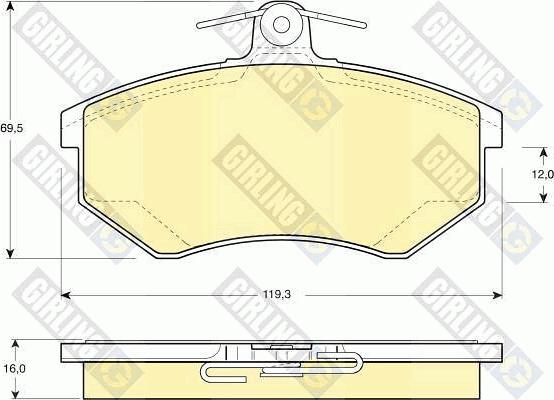 Girling 6110481 - Brake Pad Set, disc brake car-mod.net