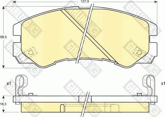 Girling 6111869 - Brake Pad Set, disc brake car-mod.net