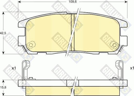 Girling 6111879 - Brake Pad Set, disc brake car-mod.net