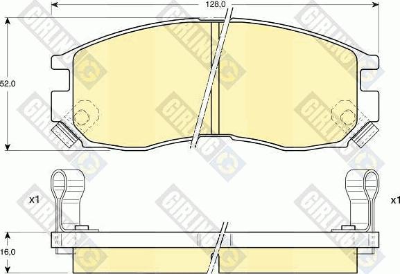 Girling 6111289 - Brake Pad Set, disc brake car-mod.net