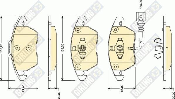 Girling 6118072 - Brake Pad Set, disc brake car-mod.net