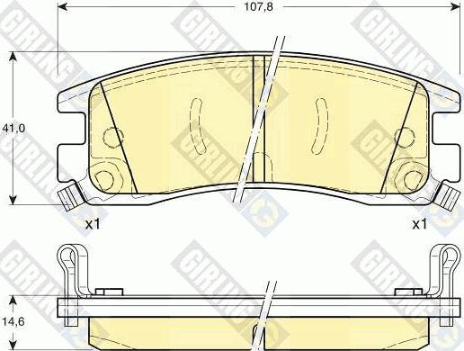 Girling 6113099 - Brake Pad Set, disc brake car-mod.net