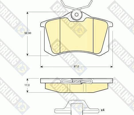 Girling 6113281 - Brake Pad Set, disc brake car-mod.net