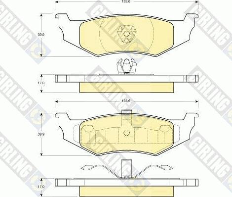 Girling 6112345 - Brake Pad Set, disc brake car-mod.net