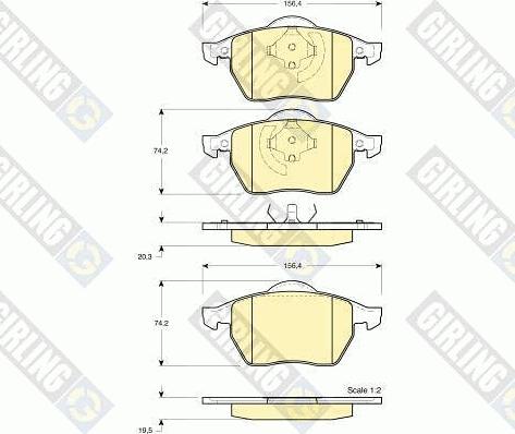 Girling 6112752 - Brake Pad Set, disc brake car-mod.net