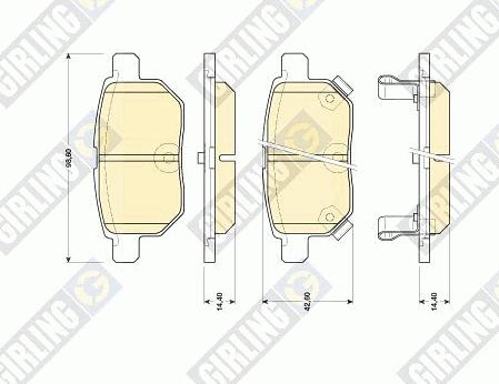 Girling 6134549 - Brake Pad Set, disc brake car-mod.net