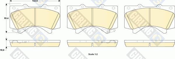 Girling 6135249 - Brake Pad Set, disc brake car-mod.net