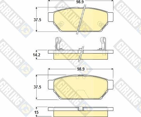 Girling 6130459 - Brake Pad Set, disc brake car-mod.net