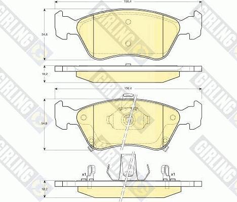 Girling 6131632 - Brake Pad Set, disc brake car-mod.net